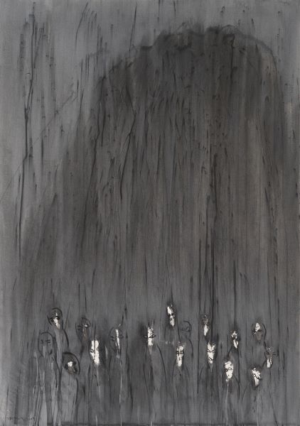 The Crowd, 2007, Acrylic Ink on paper, 100x71cm